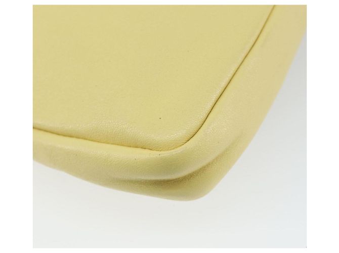 Borsa a mano in pelle Jimmy Choo Studs Clutch gialla argento Auth BA6189 Giallo - vista 16