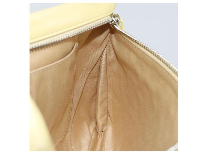 Borsa a mano in pelle Jimmy Choo Studs Clutch gialla argento Auth BA6189 Giallo - vista 17