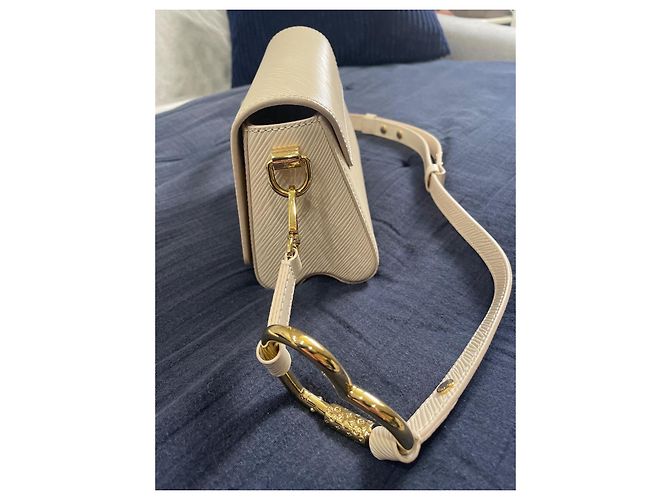 Louis Vuitton Twist Borsa in pelle beige - vista 6