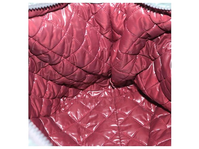 CHANEL Borsa Tote Cocoon Nylon Khaki Argento CC Auth 128925 Cachi - vista 20