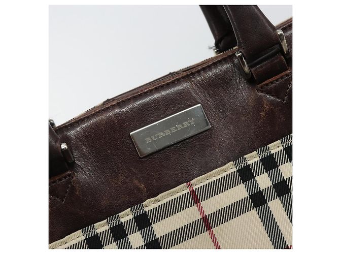 Burberry Nova Check Handtasche aus Canvas Beige Silber Authentisch th6326 - Ansicht 10