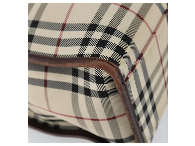 Burberry Nova Check Handtasche aus Canvas Beige Silber Authentisch th6326 - Ansicht 14