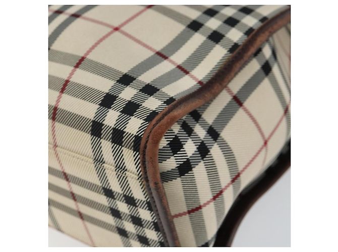 Burberry Nova Check Handtasche aus Canvas Beige Silber Authentisch th6326 - Ansicht 15