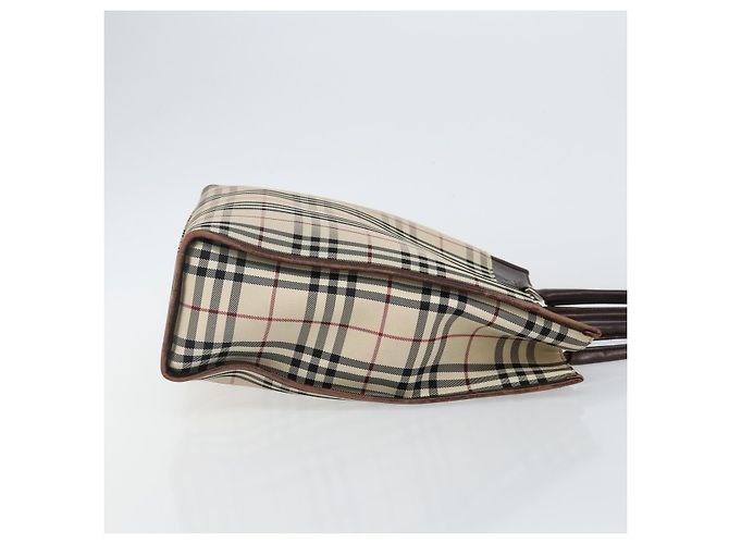 Burberry Nova Check Handtasche aus Canvas Beige Silber Authentisch th6326 - Ansicht 3