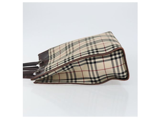 Burberry Nova Check Handtasche aus Canvas Beige Silber Authentisch th6326 - Ansicht 4