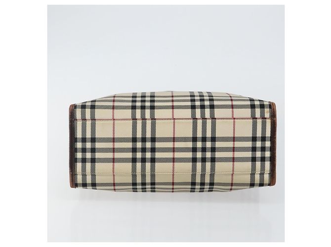 Burberry Nova Check Handtasche aus Canvas Beige Silber Authentisch th6326 - Ansicht 5