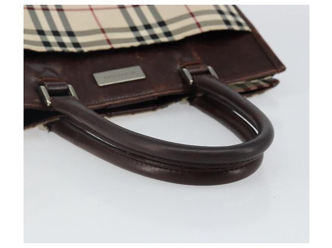 Burberry Nova Check Handtasche aus Canvas Beige Silber Authentisch th6326 - Ansicht 7
