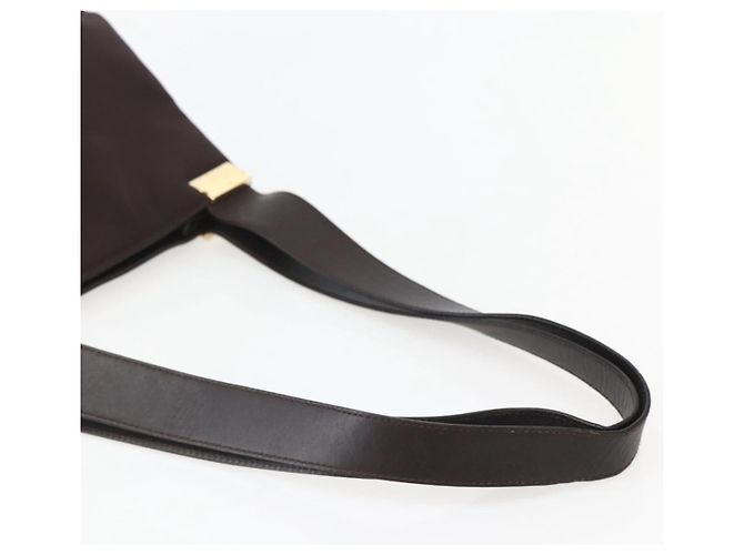 Borsa Tote Salvatore Ferragamo in tela marrone oro Auth 143220 - vista 7