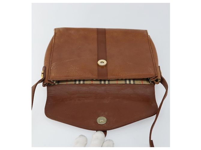 Autre Marque Borsa a Spalla Burberrys in Pelle Marrone Oro Auth BA6247 D'oro - vista 11