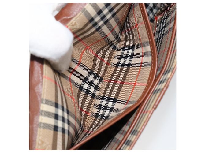 Autre Marque Borsa a Spalla Burberrys in Pelle Marrone Oro Auth BA6247 D'oro - vista 19