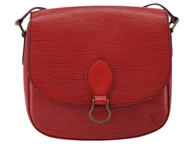LOUIS VUITTON Borsa a Spalla Epi Saint Cloud GM Rossa M52197 LV Auth BA6120 Rosso - vista 13
