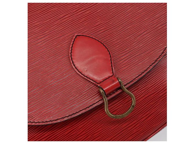 LOUIS VUITTON Borsa a Spalla Epi Saint Cloud GM Rossa M52197 LV Auth BA6120 Rosso - vista 18