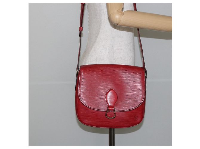 LOUIS VUITTON Borsa a Spalla Epi Saint Cloud GM Rossa M52197 LV Auth BA6120 Rosso - vista 24