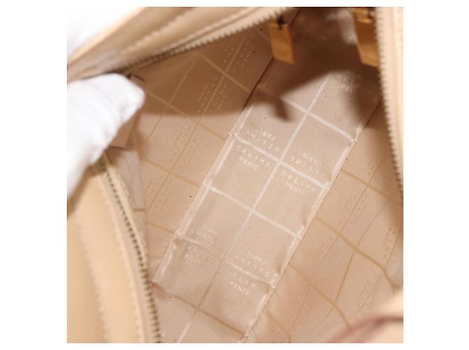 Céline Borsa a Spalla in Tela Macadam C di CELINE Beige Oro Auth BA6239 D'oro - vista 11