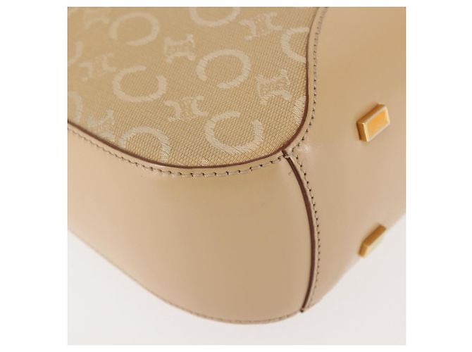 Céline Borsa a Spalla in Tela Macadam C di CELINE Beige Oro Auth BA6239 D'oro - vista 16