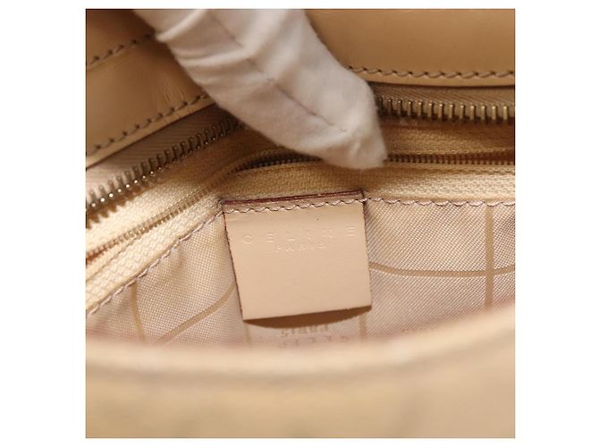 Céline Borsa a Spalla in Tela Macadam C di CELINE Beige Oro Auth BA6239 D'oro - vista 18
