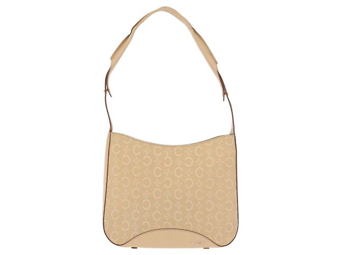 Céline Borsa a Spalla in Tela Macadam C di CELINE Beige Oro Auth BA6239 D'oro - vista 2