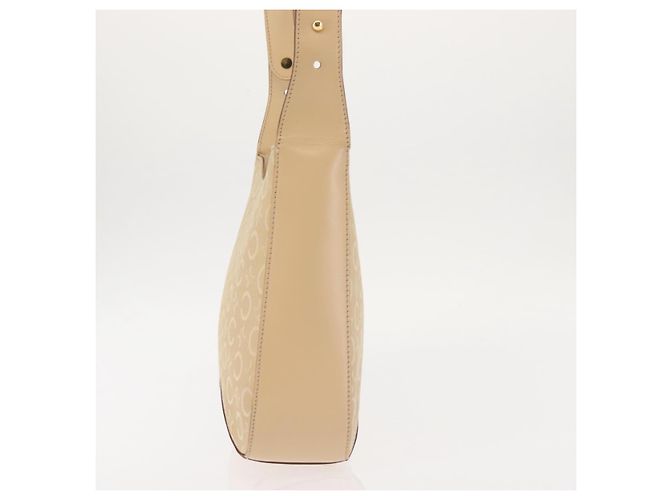 Céline Borsa a Spalla in Tela Macadam C di CELINE Beige Oro Auth BA6239 D'oro - vista 3
