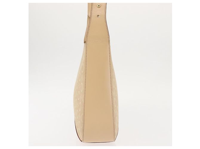 Céline Borsa a Spalla in Tela Macadam C di CELINE Beige Oro Auth BA6239 D'oro - vista 4