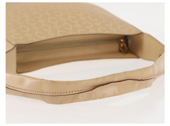 Céline Borsa a Spalla in Tela Macadam C di CELINE Beige Oro Auth BA6239 D'oro - vista 7
