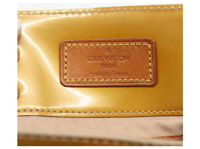 LOUIS VUITTON Borsa a Mano Monogram Vernis Reade MM Beige M91141 LV Auth 143950 - vista 10