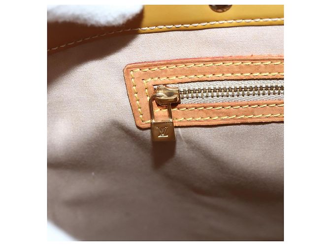 LOUIS VUITTON Borsa a Mano Monogram Vernis Reade MM Beige M91141 LV Auth 143950 - vista 17
