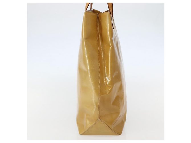 LOUIS VUITTON Borsa a Mano Monogram Vernis Reade MM Beige M91141 LV Auth 143950 - vista 3