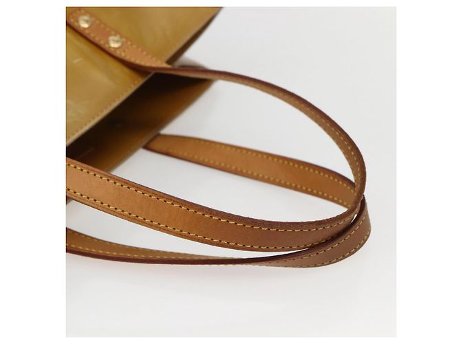 LOUIS VUITTON Borsa a Mano Monogram Vernis Reade MM Beige M91141 LV Auth 143950 - vista 7