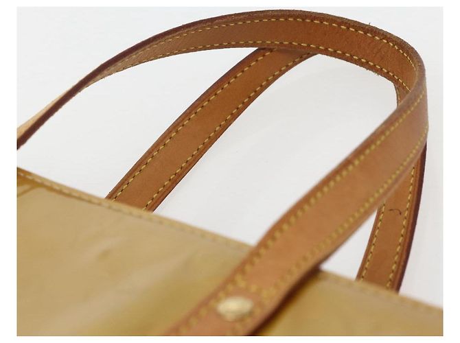LOUIS VUITTON Borsa a Mano Monogram Vernis Reade MM Beige M91141 LV Auth 143950 - vista 8
