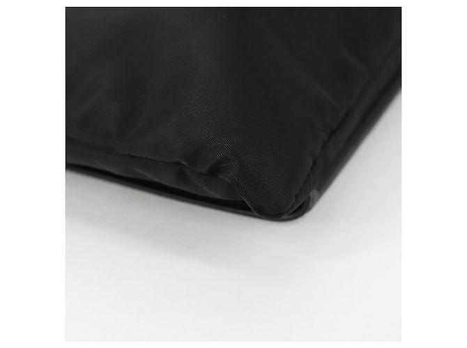 PRADA Bolso de Mano Saffiano Nylon Negro Plata Auth am9108V - vista 15