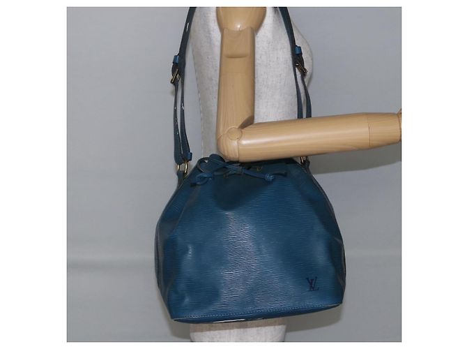 Noe LOUIS VUITTON Borsa a Spalla Petit Noé Epi Blu M44105 LV Auth BA6420 - vista 21