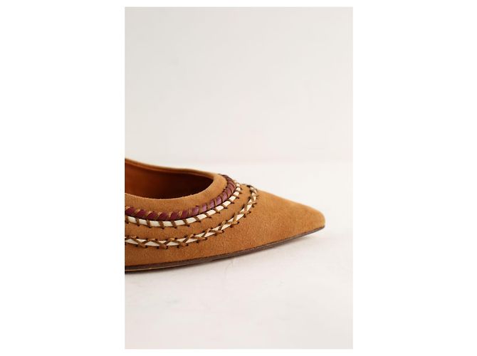 Ulla Johnson Camelfarbene Wildleder-Absatzschuhe Kamel - Ansicht 3