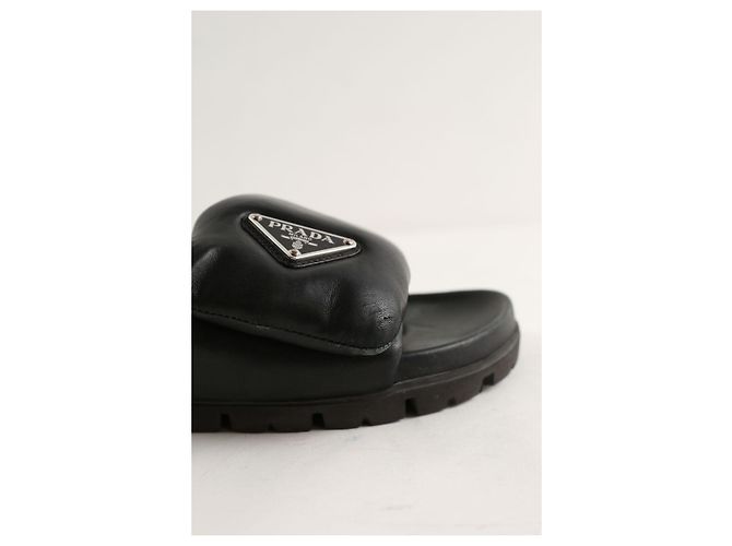 Prada Mule in pelle neri Nero - vista 2