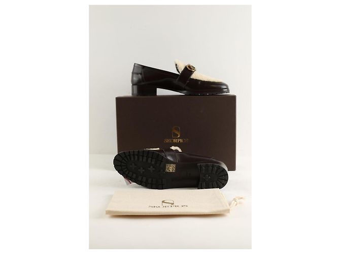 Autre Marque Mocassini in pelle marrone - vista 6