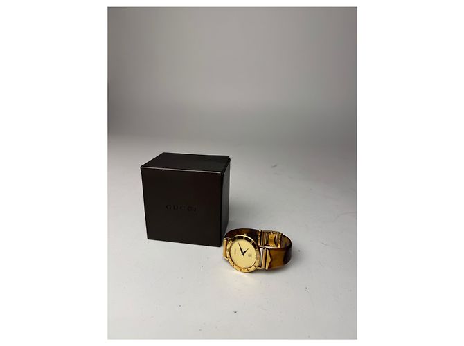 Orologio Gucci vintage oro marrone D'oro - vista 12