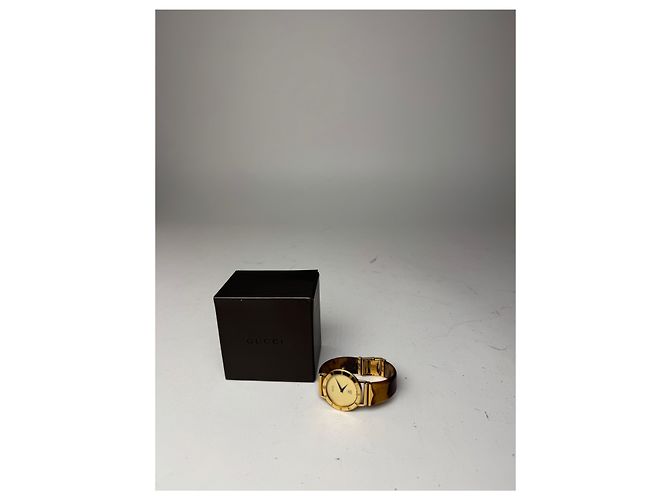 Orologio Gucci vintage oro marrone D'oro - vista 2