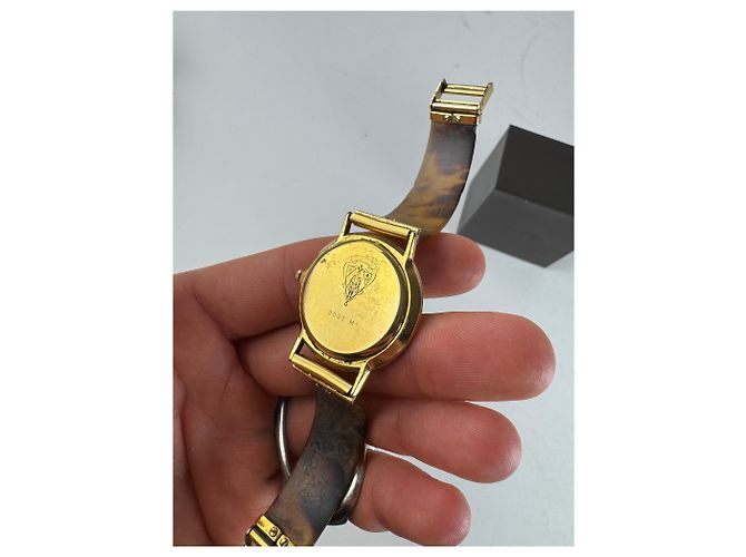 Orologio Gucci vintage oro marrone D'oro - vista 4