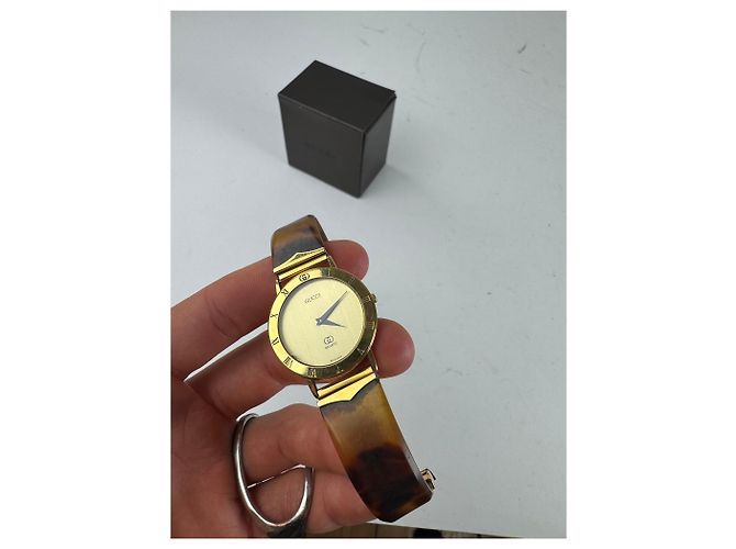 Orologio Gucci vintage oro marrone D'oro - vista 7