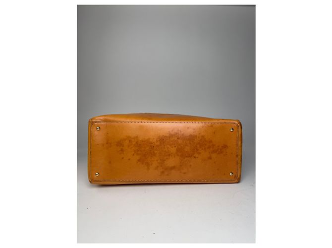 Triomphe Céline Borsa da viaggio weekender in monogramma Macadam di Celine Paris vintage marrone giallo Bianco - vista 10