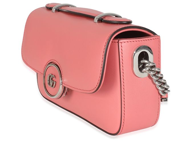 Borsa a spalla piccola GG Senna in pelle di vitello rosa di Gucci - vista 3