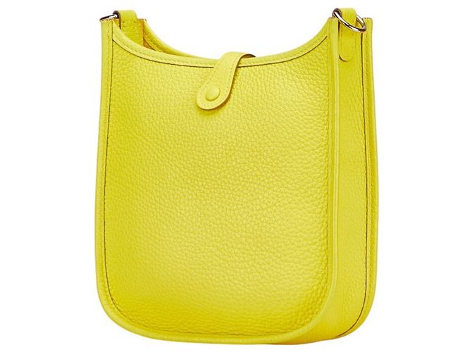 Borsa a spalla Hermès Evelyne TPM in Lime D'oro - vista 2
