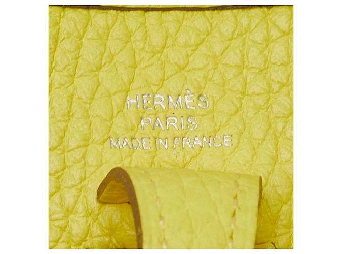 Borsa a spalla Hermès Evelyne TPM in Lime D'oro - vista 9