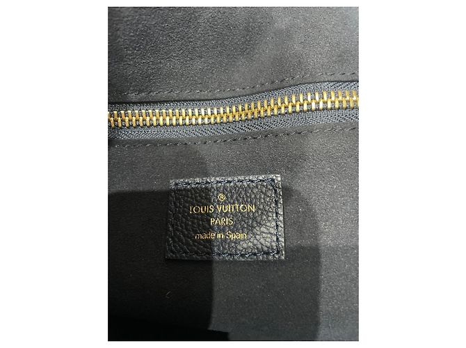 Louis Vuitton Neverfull MM Borsa in Pelle Blu Navy - vista 6