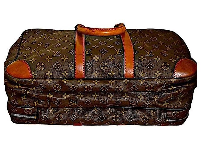 Louis Vuitton Sac Trois Poche 50 Monogram Canvas Borsa da Viaggio Marrone - vista 7