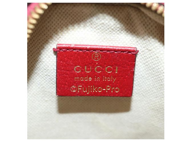 Gucci Doraemon Round Printed Mini GG Coated Canvas Beige - vista 7