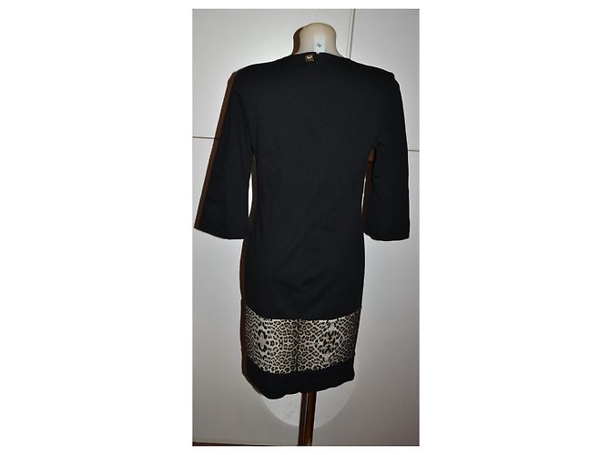 Abito Roberto Cavalli in misto cotone nero multicolore - vista 3