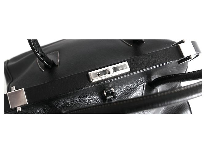 Borsa da medico in pelle nera con zip Prada Autunno 2000 Nero - vista 13