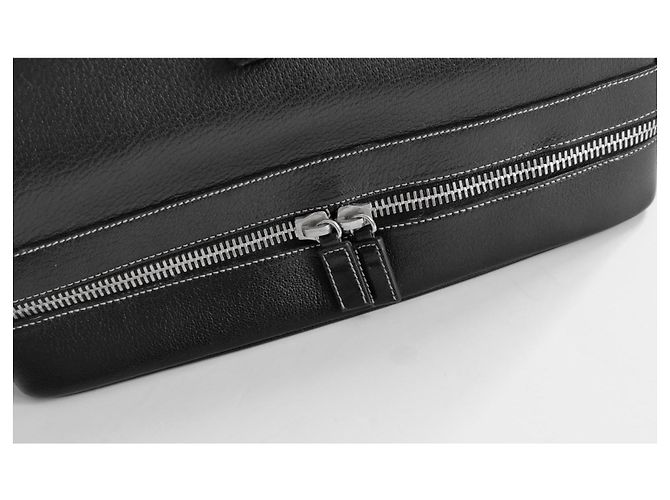Borsa da medico in pelle nera con zip Prada Autunno 2000 Nero - vista 2