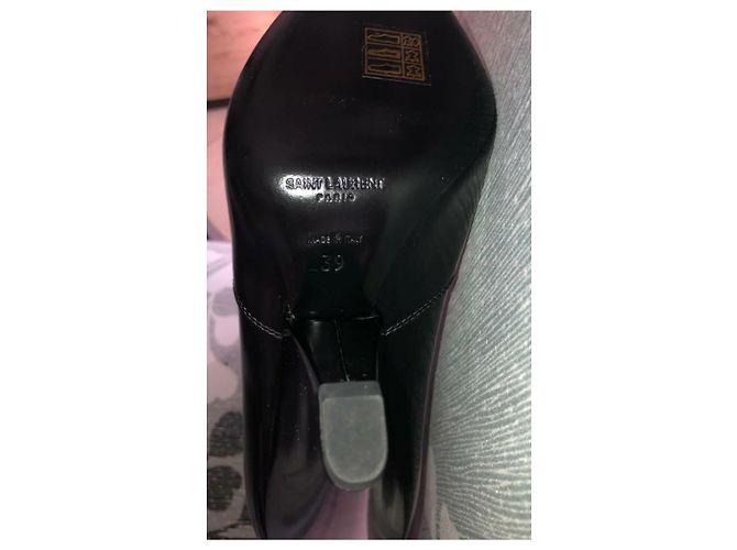Botas Saint Laurent Abey de charol negro - vista 5