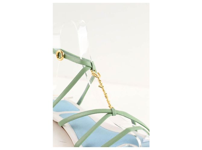 Jacquemus Pralu Green Leather Sandals - view 2